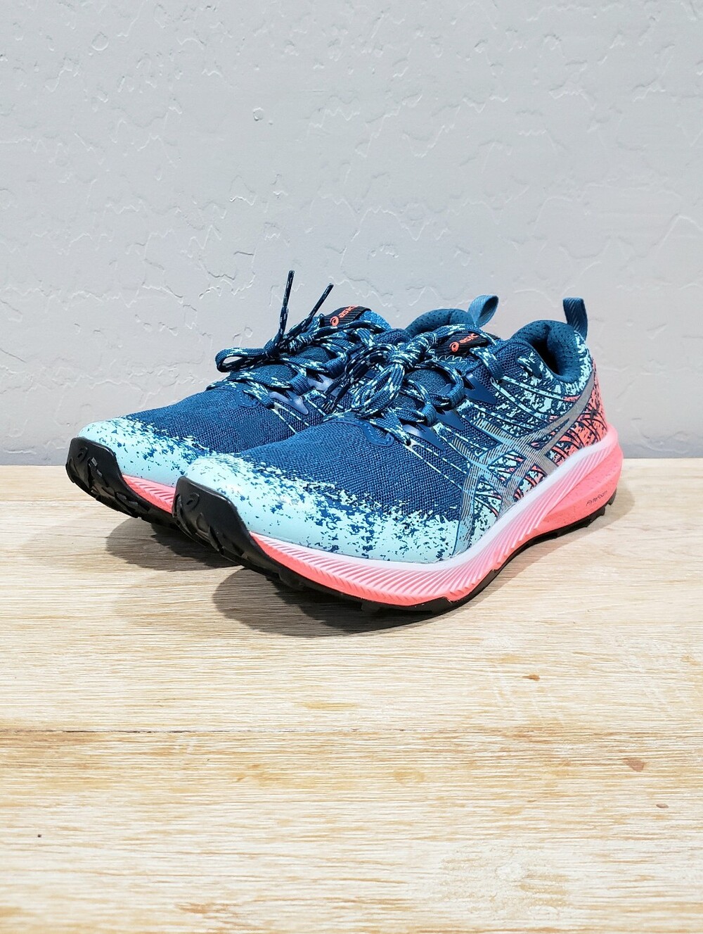 ASICS Women's Fuji Lite 2 Running Shoes (8) Deep Sea Teal/Pink